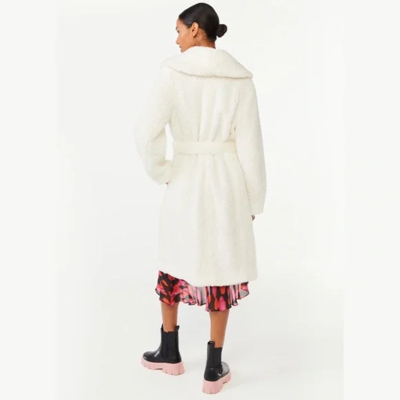 🆕 SUPER PLUSH Teddy Jacket with Shawl Collar & Belt (Only 2 left! Sizes M, XL!) - Picture 3 of 6